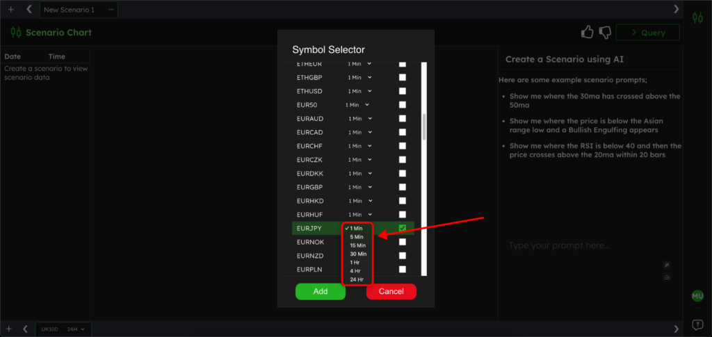 Select Timeframe